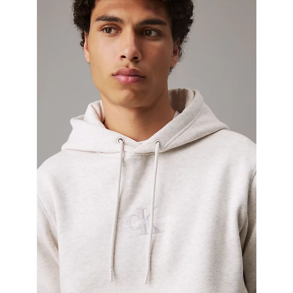 Calvin Klein Jeans Heren hoodie met monogram Gray Heren