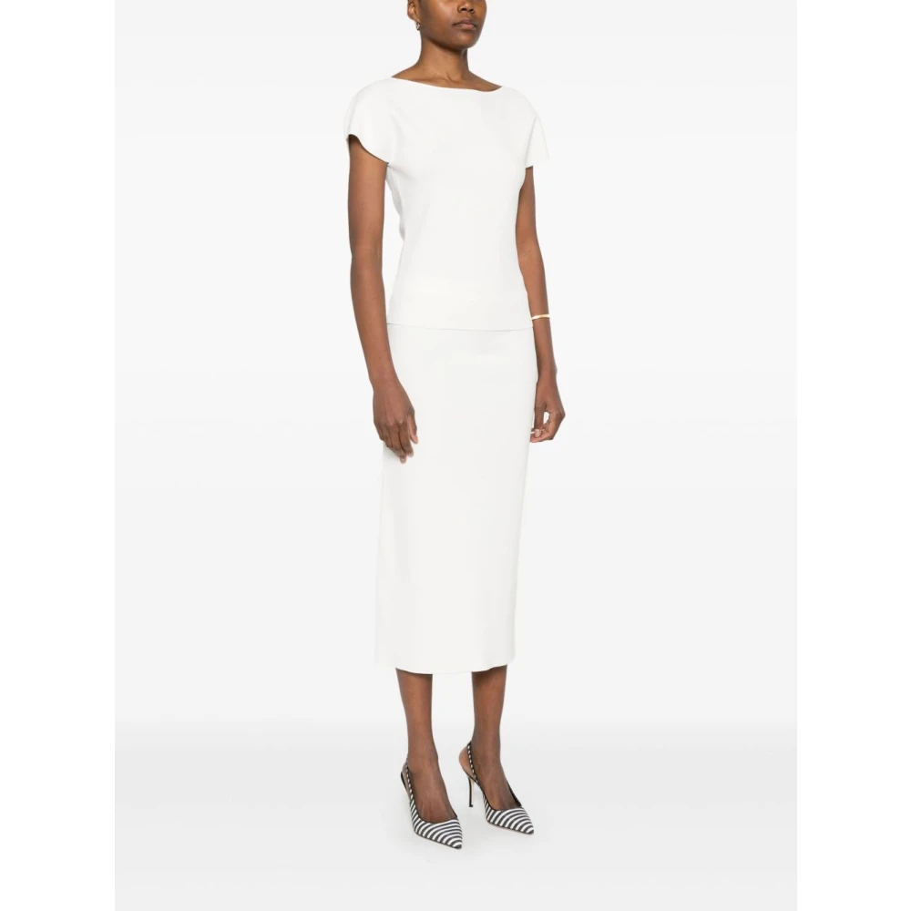 P.a.r.o.s.h. Crème Top met True-to-Size Fit Beige Dames