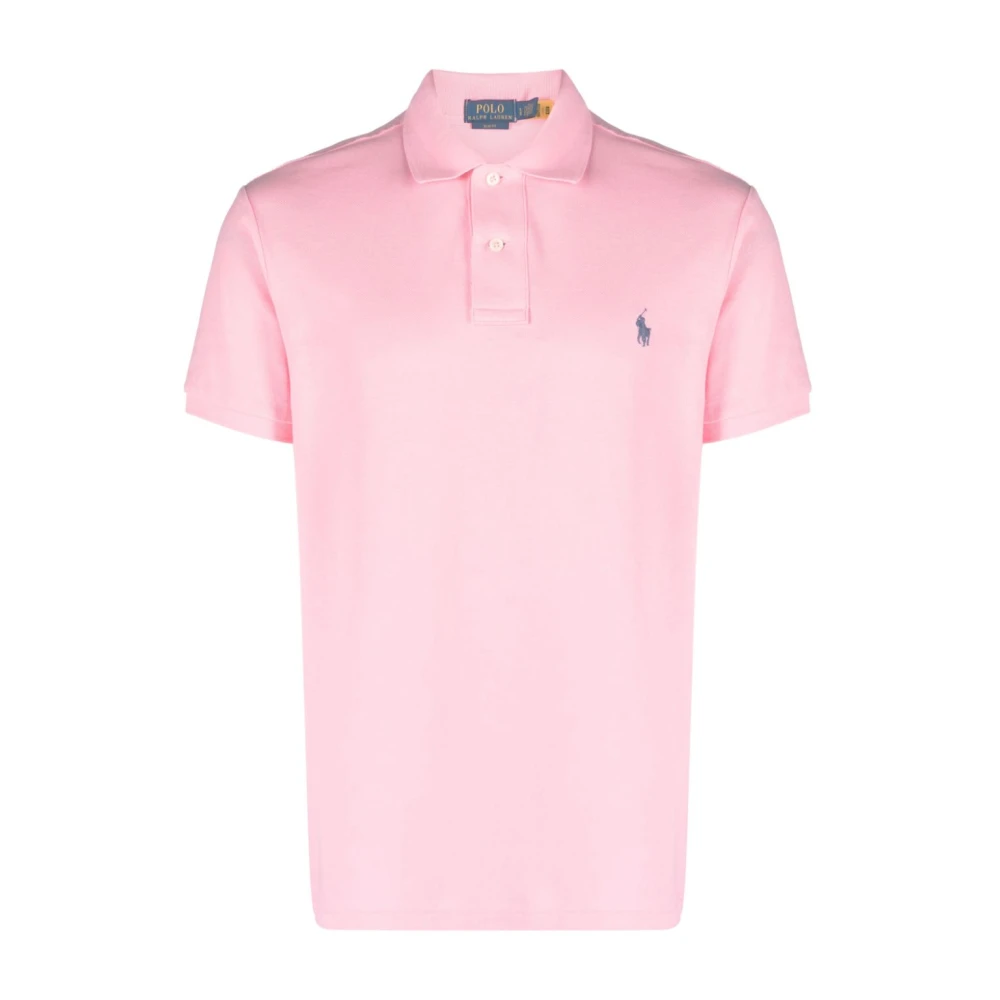 Ralph Lauren Men's Pink Polo Shirts, Male,, T-Shirts And Polos Small