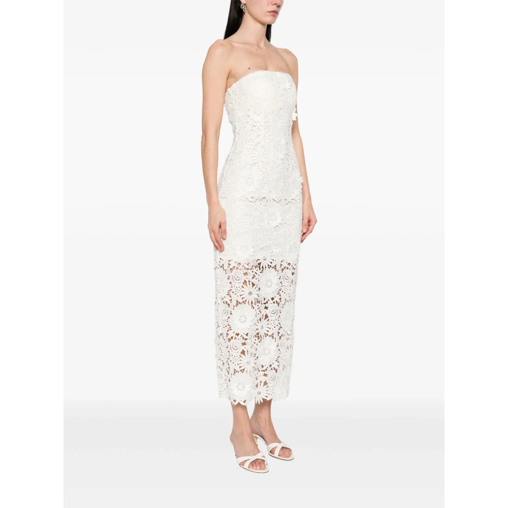 Rotate Birger Christensen Witte Rotate Jurk met Achtersplit White Dames