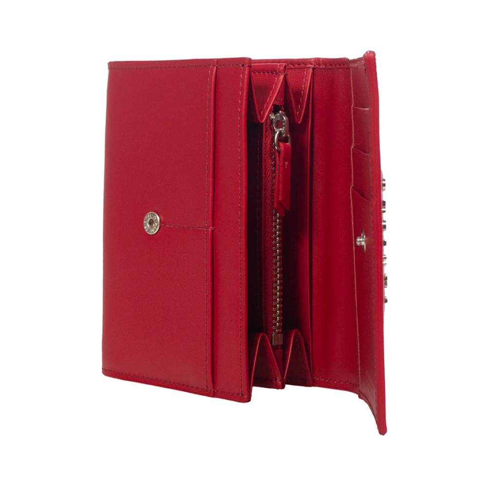 Orciani Kleine leren envelopportemonnee Red Dames