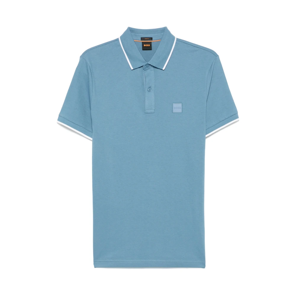 Hugo Boss Blauwe Polo Sweater met Korte Mouwen Blue Heren
