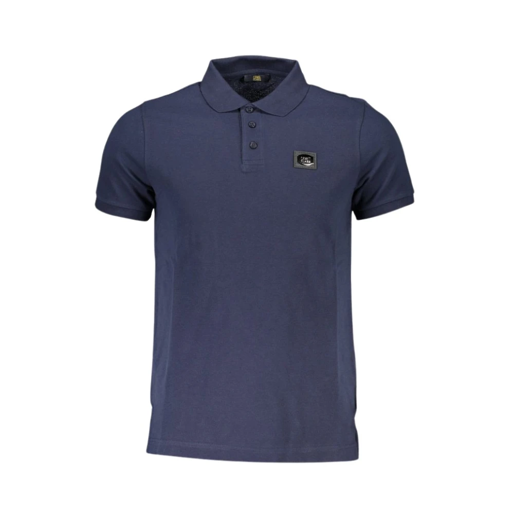 Cavalli Class Blue Polo Shirts, Male, M, Cotton Polo With Stylish Details