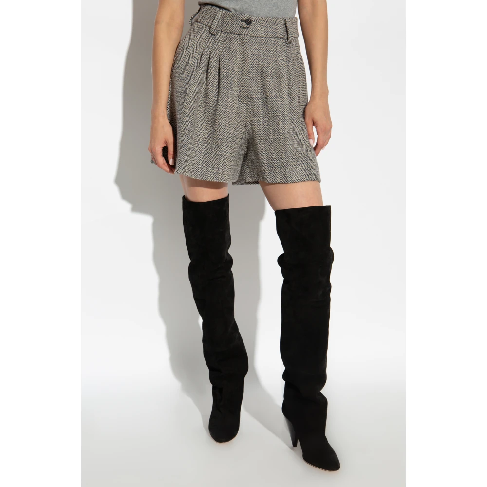 Golden Goose Gestreepte shorts Black Dames