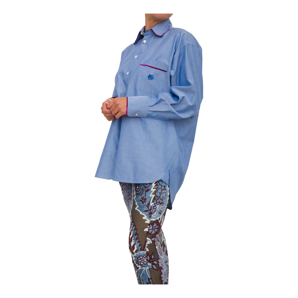 ETRO Blauwe Damesblouse Elegante Stijl Blue Dames
