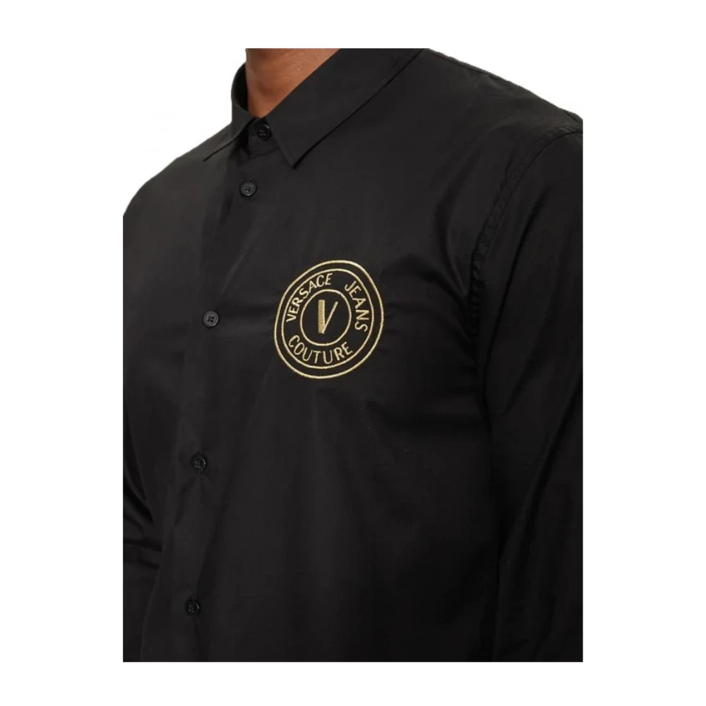 Versace Jeans Couture Katoenen Overhemden Black Heren