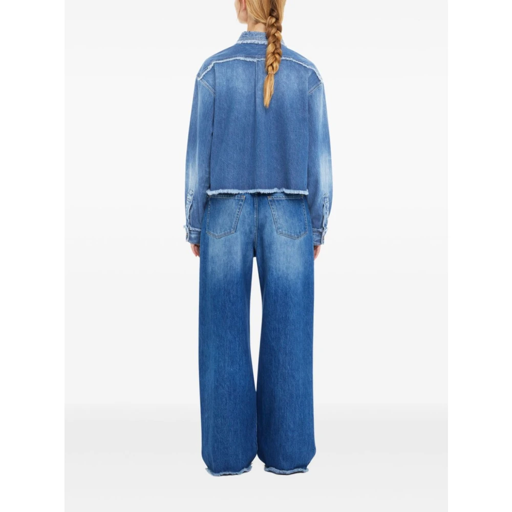Alanui Blauwe Blouse met Lange Mouwen Blue Dames
