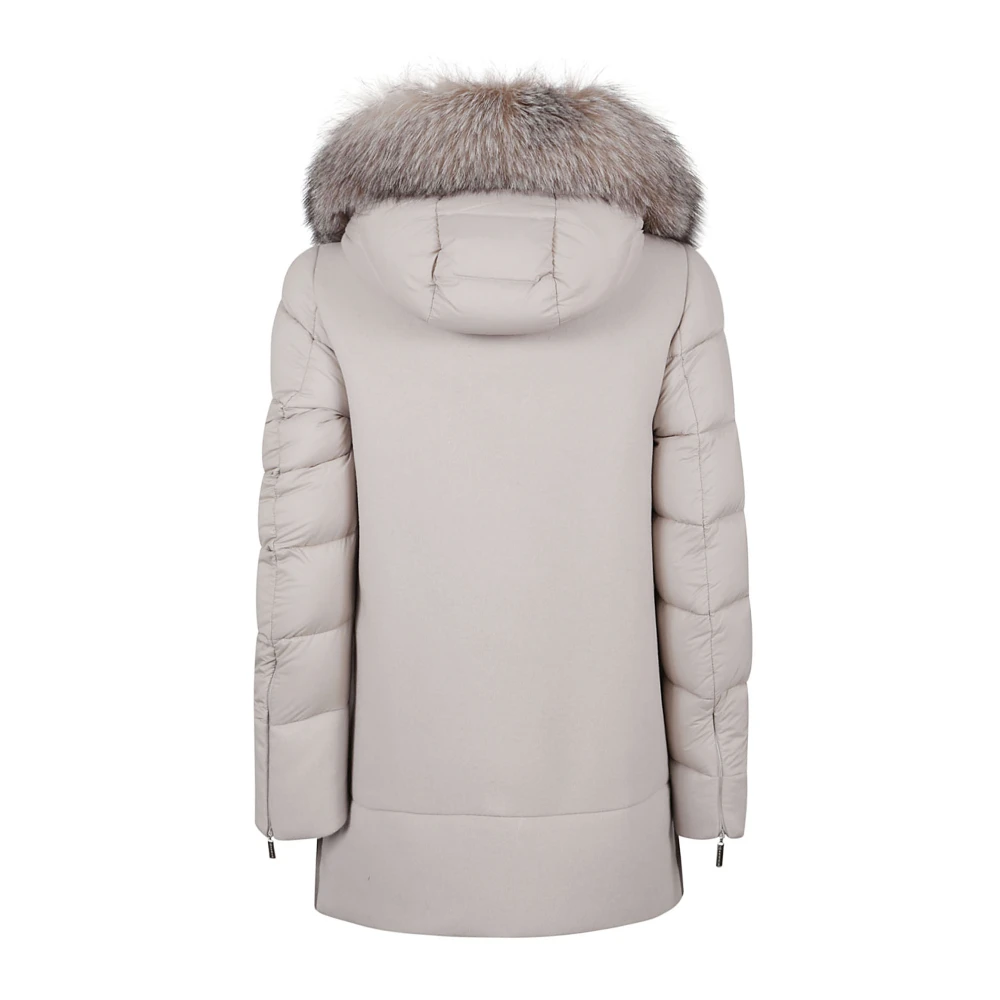 Moorer Luxe Wol Kasjmier Donsjas Gray Dames