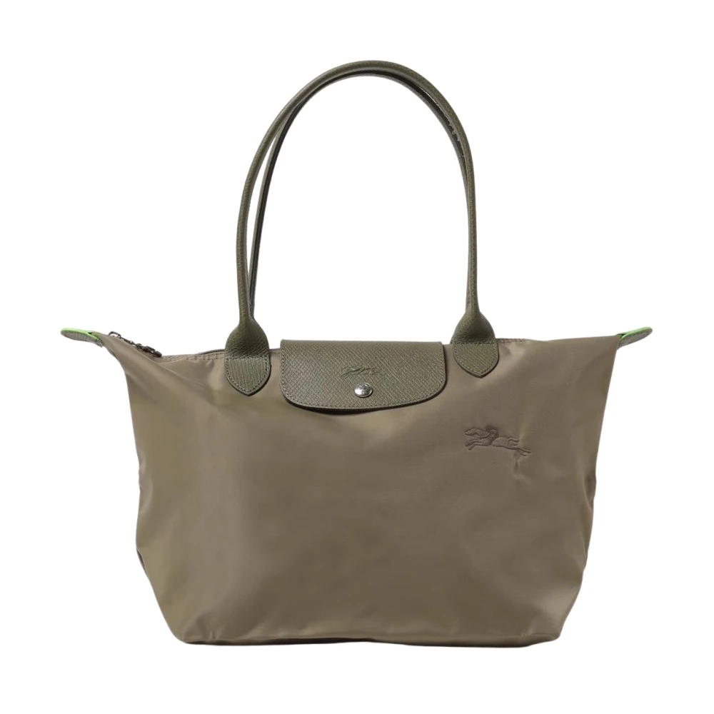 Longchamp Women's Green Le Pliage Cuir Small Tote Bag