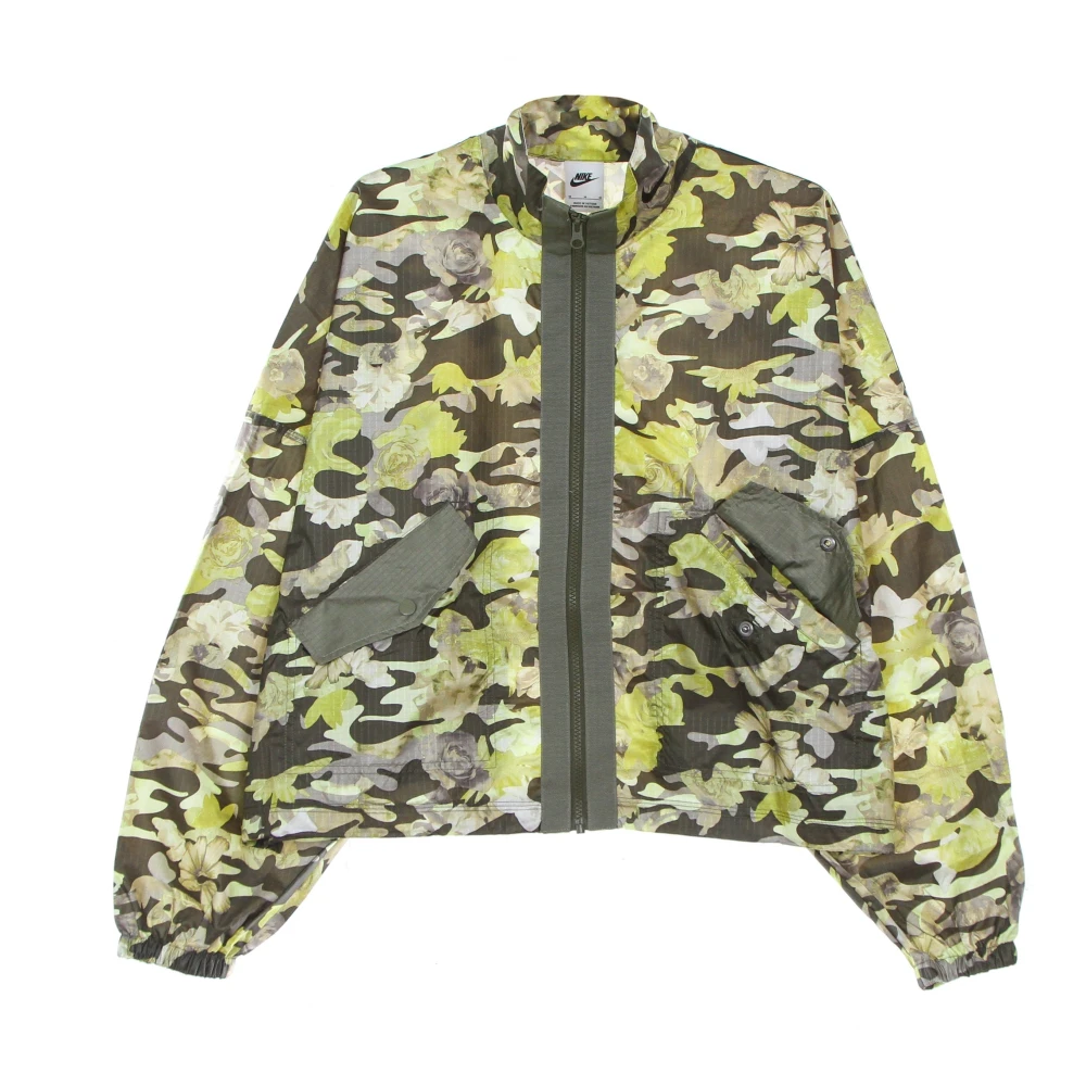 Nike Women's Multicolor Floral Print Woven Jacket - Training Jackets - L - Sport
