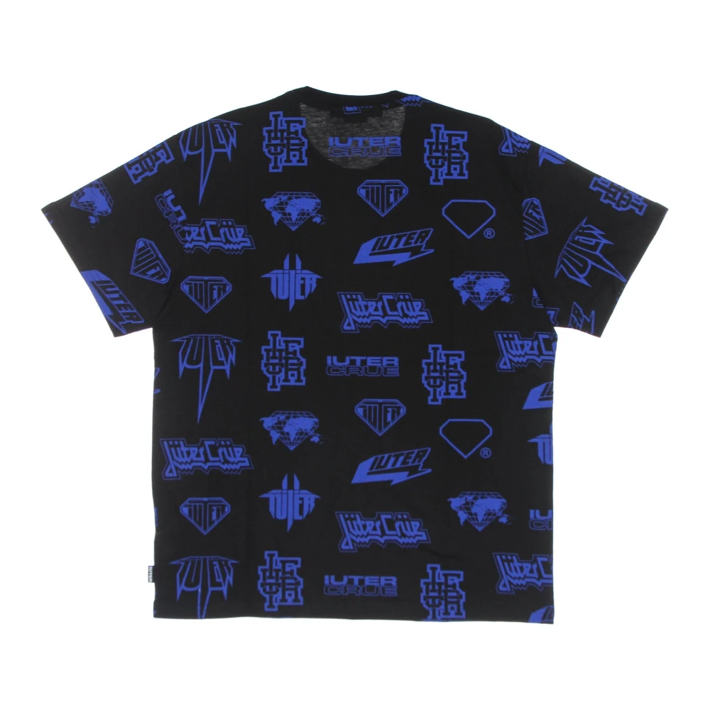 Iuter Zwarte Hoorns Allover Heren Tee Multicolor Heren