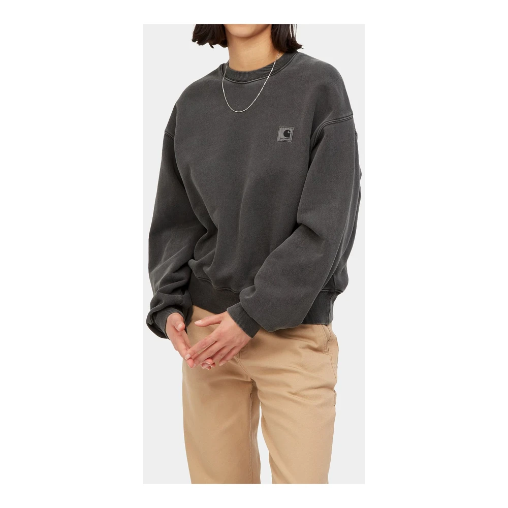 Carhartt WIP Sweatshirt W Nelson Zwart (geverfd kledingstuk) Gray Dames