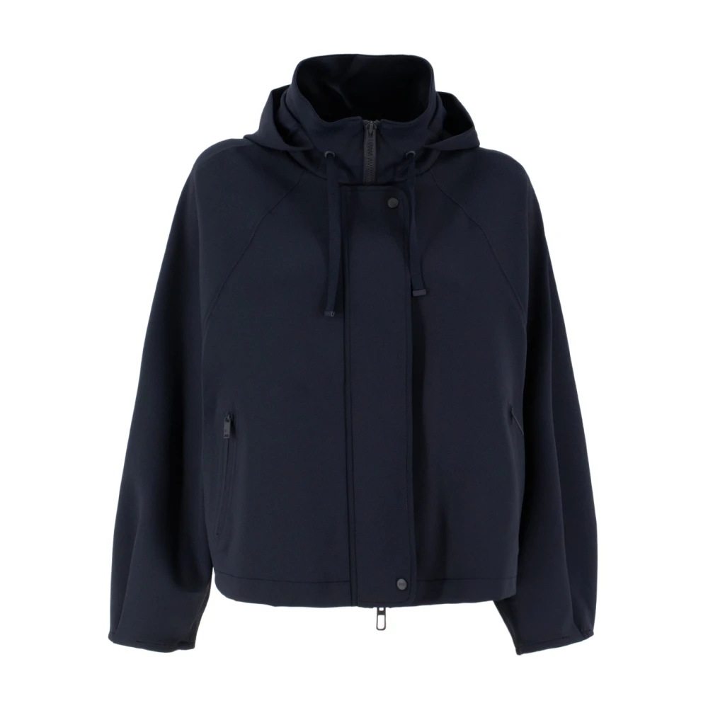 Duno Technische Stof Hoodie Jas Blue Dames