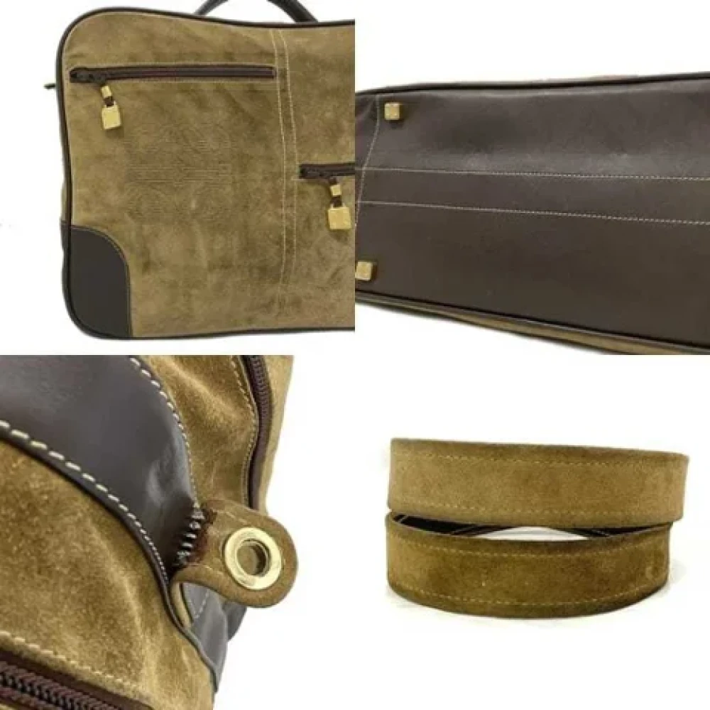 Loewe Pre-owned Fabric handbags Brown Dames