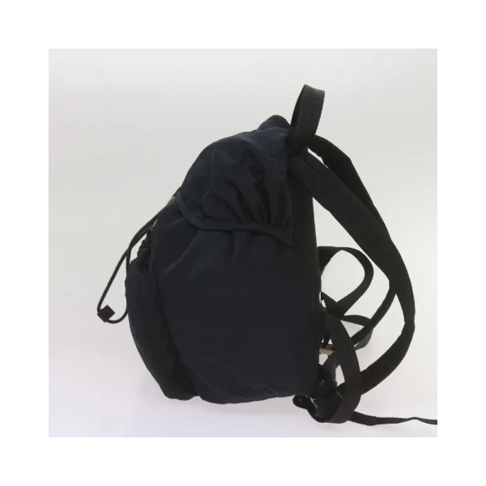 Prada Vintage Pre-owned Nylon backpacks Blue Dames