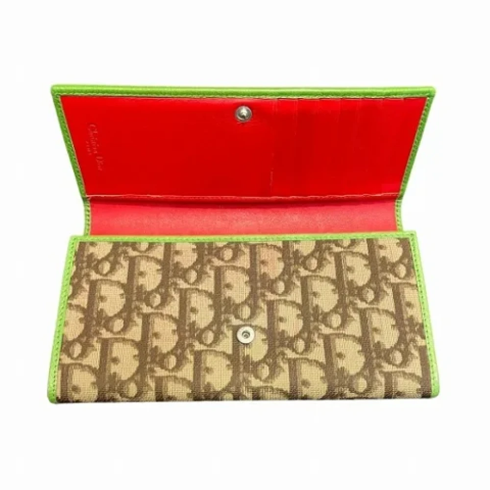 Dior Vintage Pre-owned Canvas wallets Brown Dames