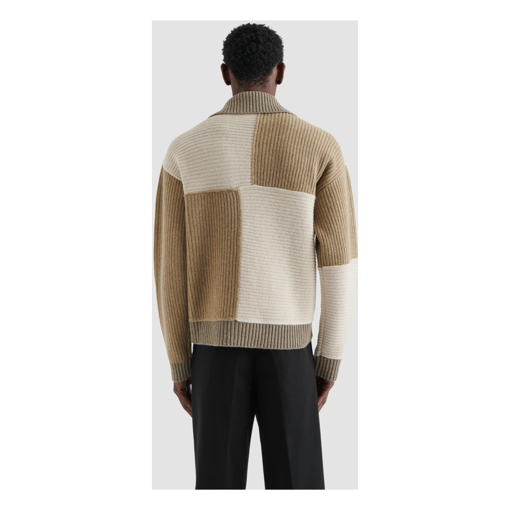 Axel Arigato Franco Patchwork Trui Beige Heren