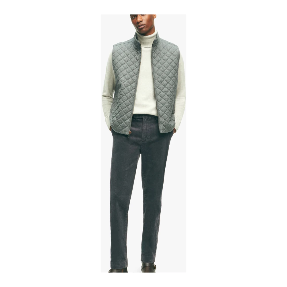 Brooks Brothers Grijze wollen vest Gray Heren