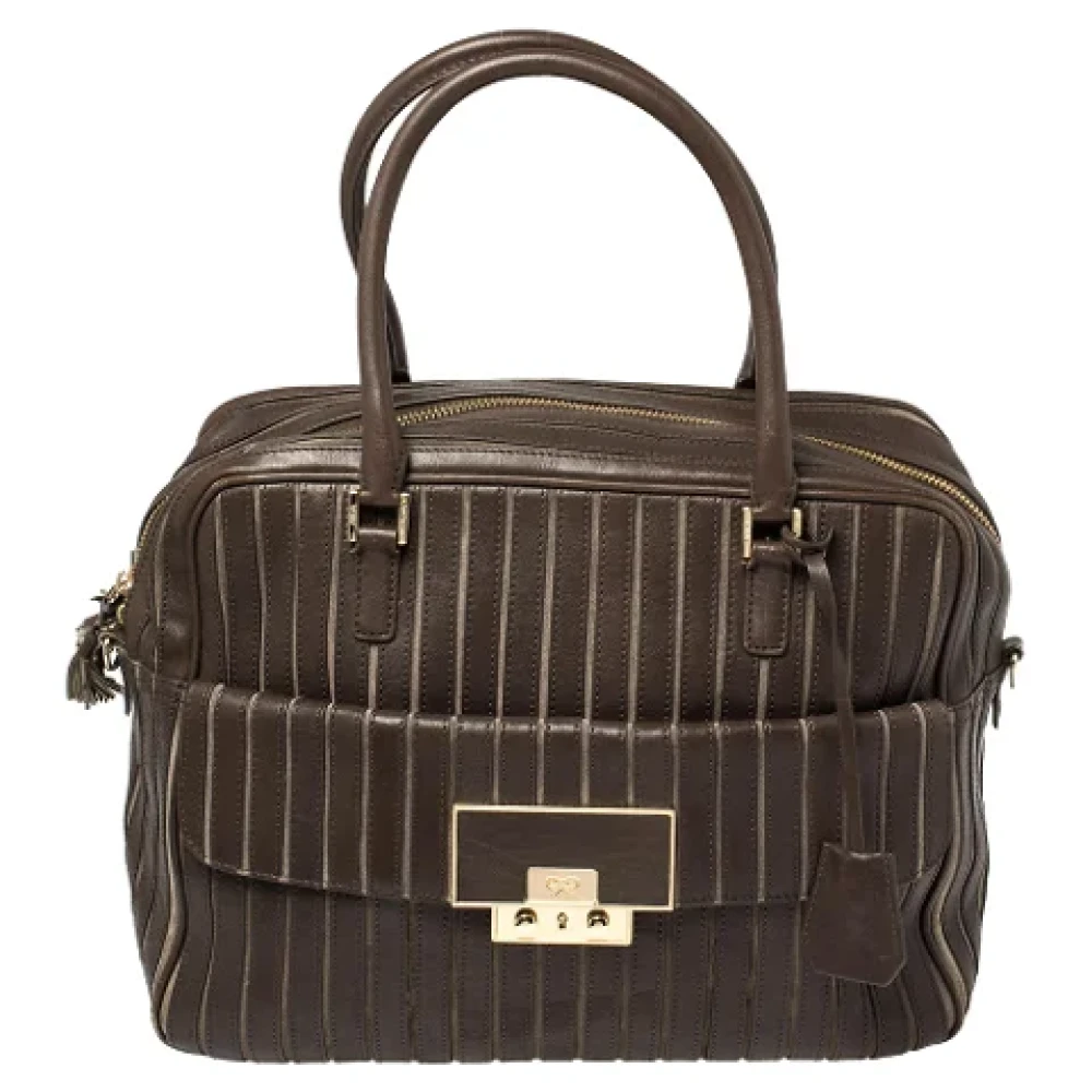Anya Hindmarch Pre-owned Leather handbags Brown Dames
