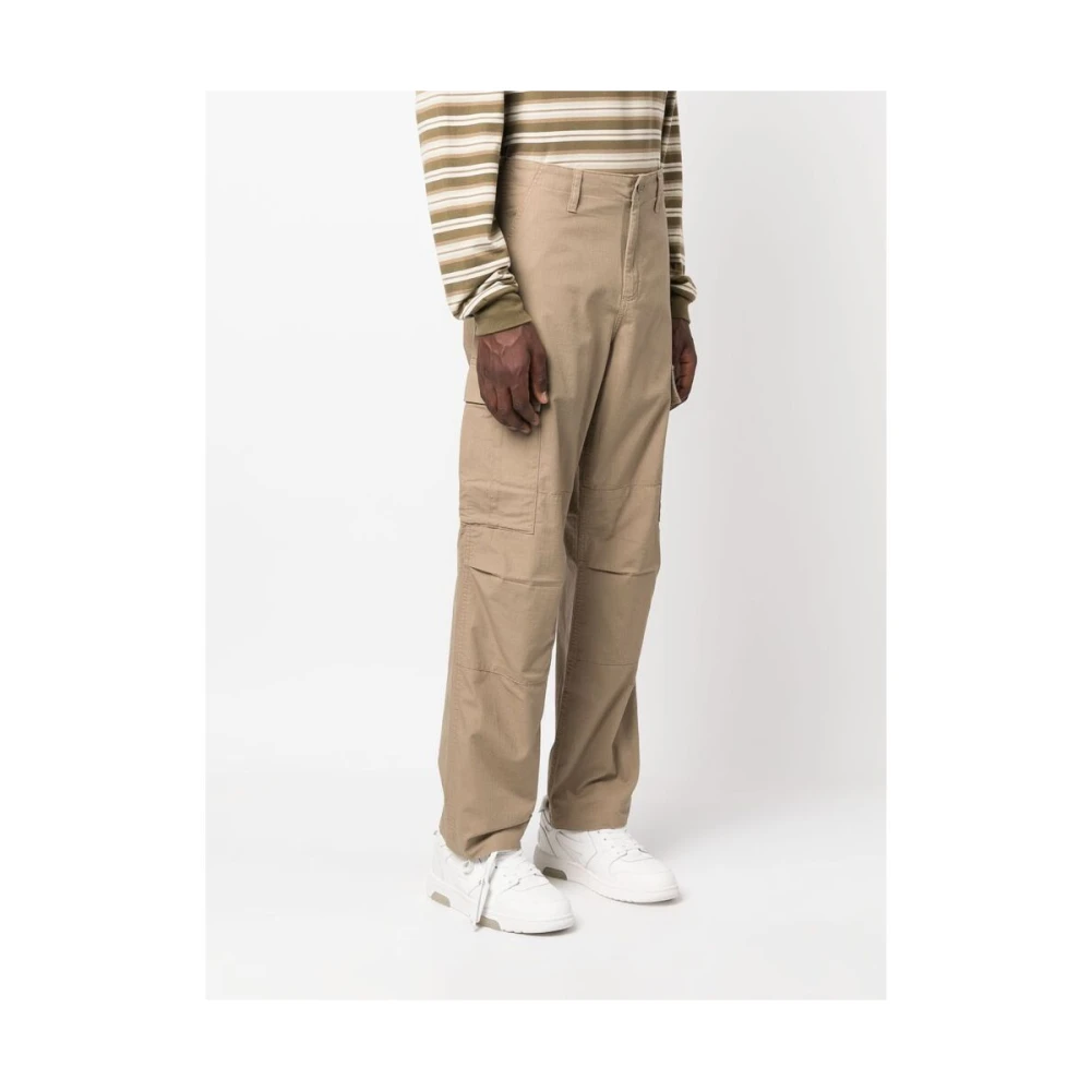 Carhartt WIP Cargo Broek Kameelbruin Katoen Logo Brown Heren
