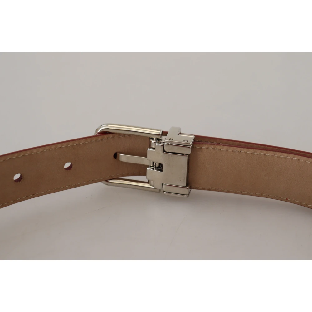 Dolce & Gabbana Rood Leren Riem Airpods Muntportemonnee Red Dames