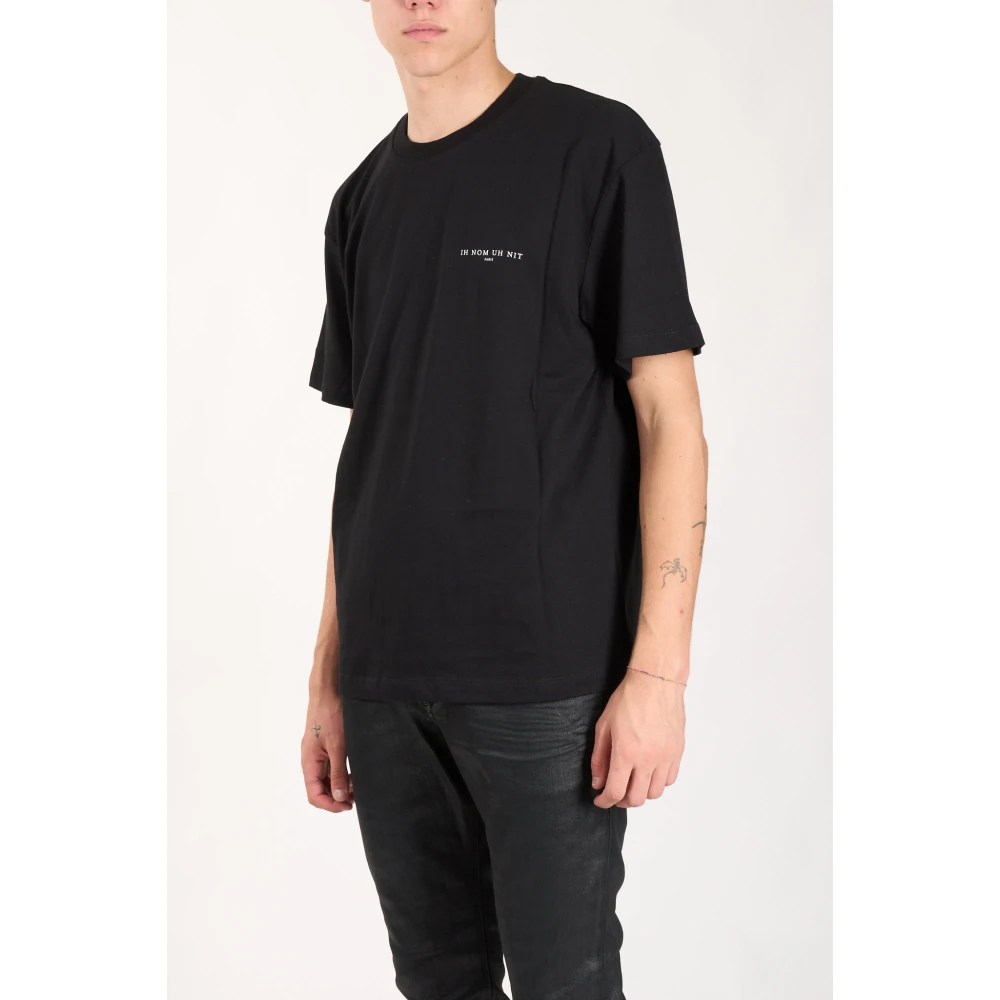 IH NOM UH NIT Rozen en parel T-shirt Black Heren