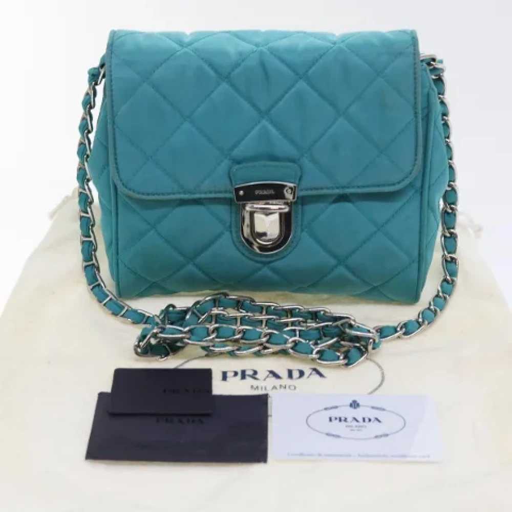 Prada Vintage Pre-owned Fabric prada-bags Blue Dames