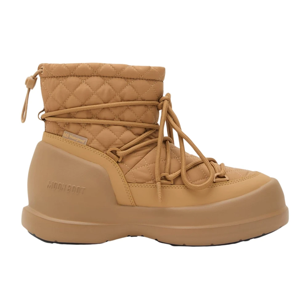 Moon Boot Women's Beige Winter Boots, 3 Uk, Mezzaluna Mid Quilted Boot