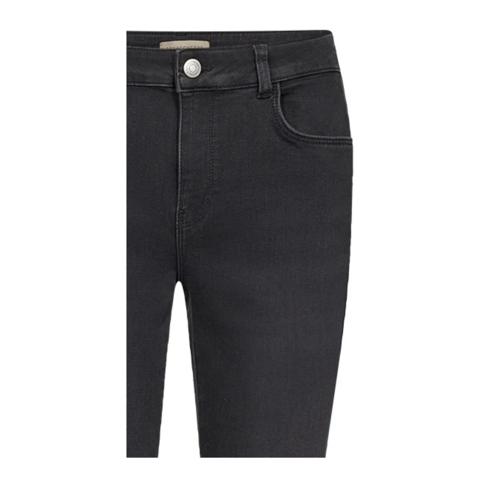 Soyaconcept Casual Slim-Fit Jeans met Zoomdetail Black Dames