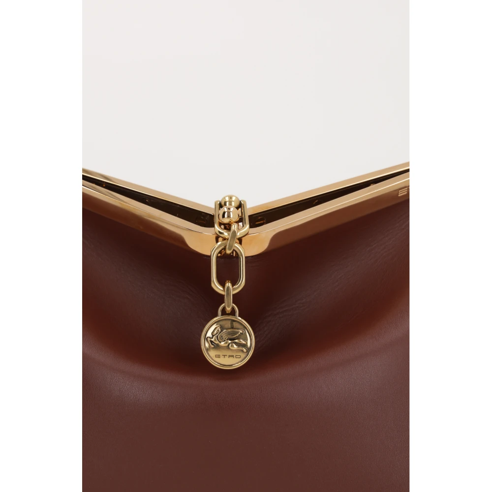 ETRO Bruin Leren Schoudertas Brown Dames