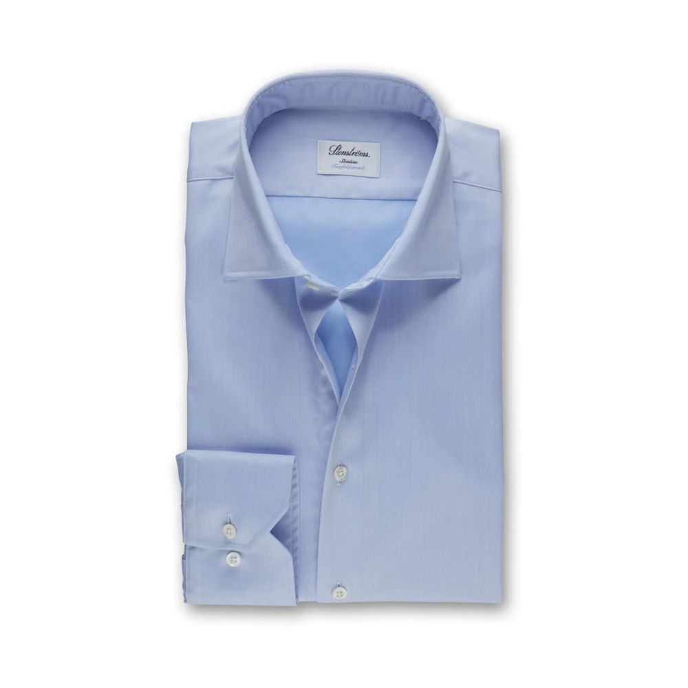 Blå Formell Skjorte Slimline Cutaway Krage