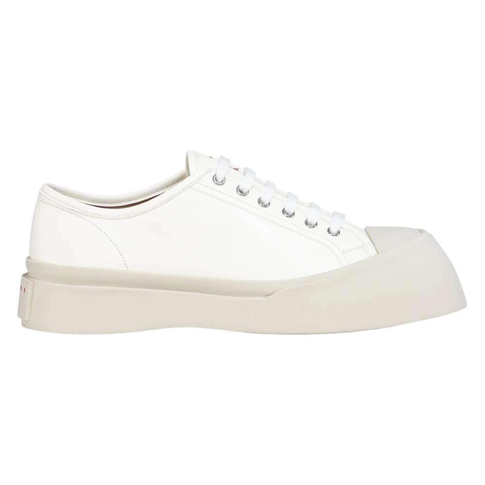 Marni Lyxigt Läder Chunky Sole Sneakers White, Herr