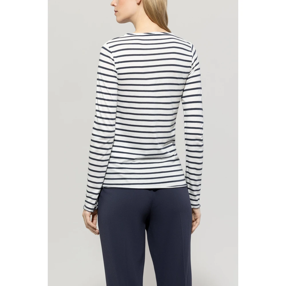 LUISA CERANO Gestreept Ronde Hals Shirt Multicolor Dames