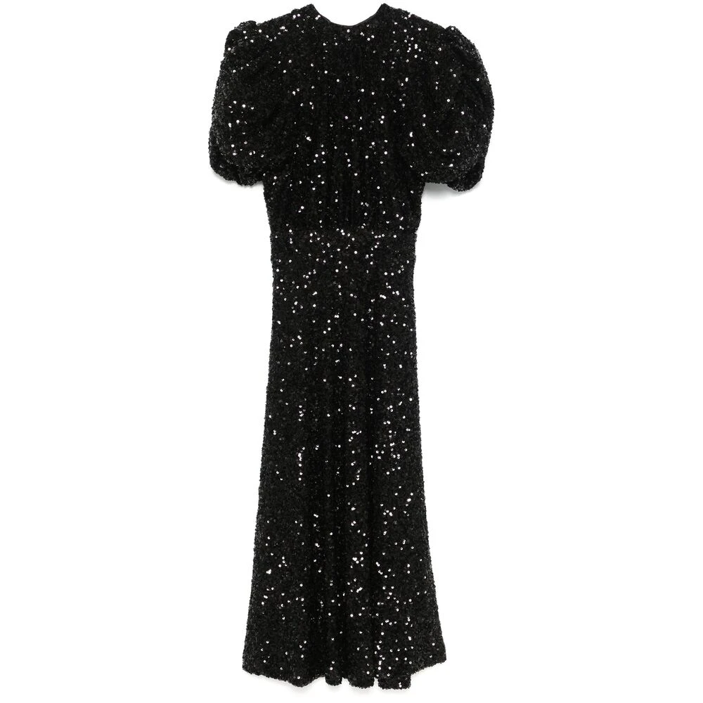 Rotate Birger Christensen Pailletversierde Zwarte Jurk Black Dames