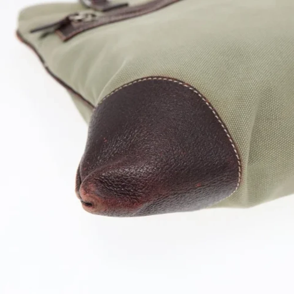 Prada Vintage Pre-owned Canvas handbags Green Dames