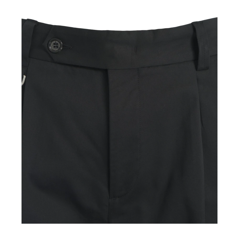 Paolo Pecora Zwarte Chino met Elastische Tailleband Black Heren