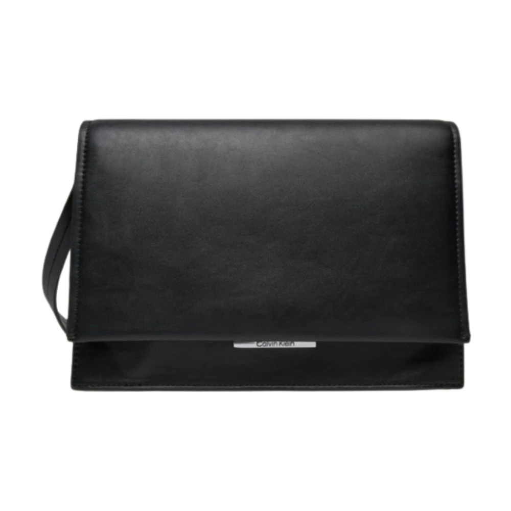 Calvin Klein Lineaire Schoudertas voor Vrouwen Black Dames