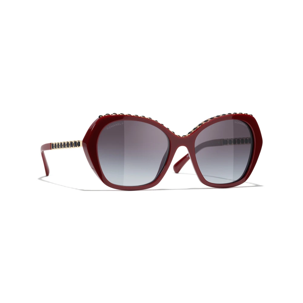 Chanel Women's Red Butterfly Sunglasses - Sunglasses - 55 Mm - Accessories