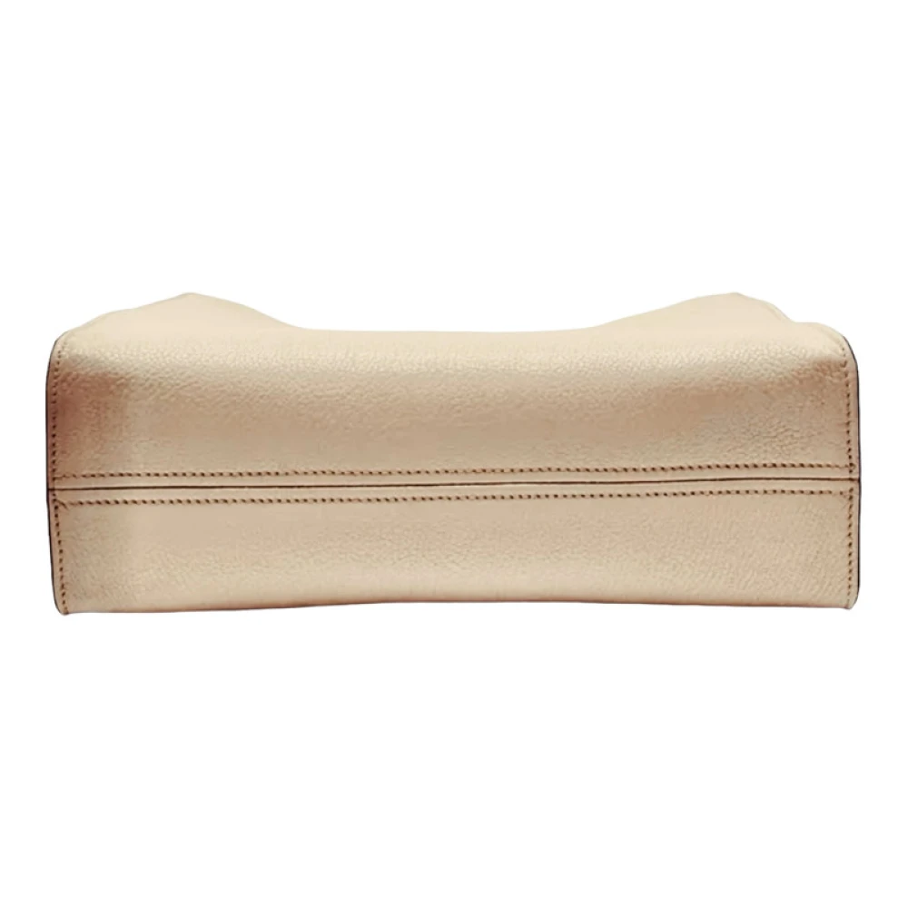 Miu Madras Kalfsleren Tote Tas Beige Dames