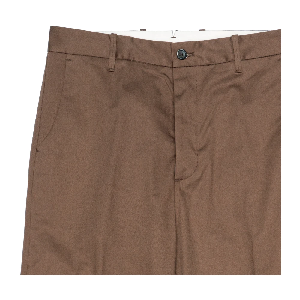 Nine In The Morning Baggy Katoenen Broek Japanse Stijl Brown Heren