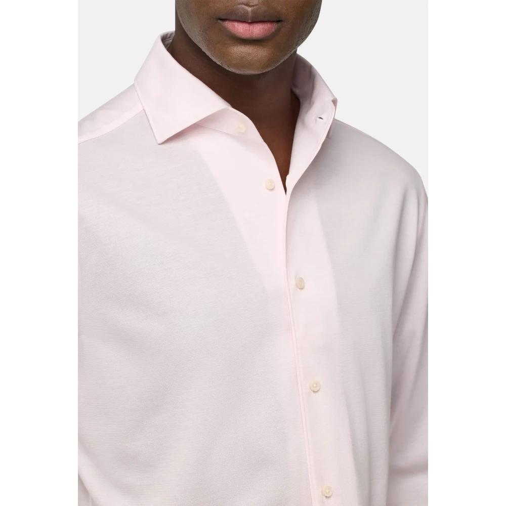Boggi Milano Regular Fit Japanse Jersey Polo Shirt Pink Heren