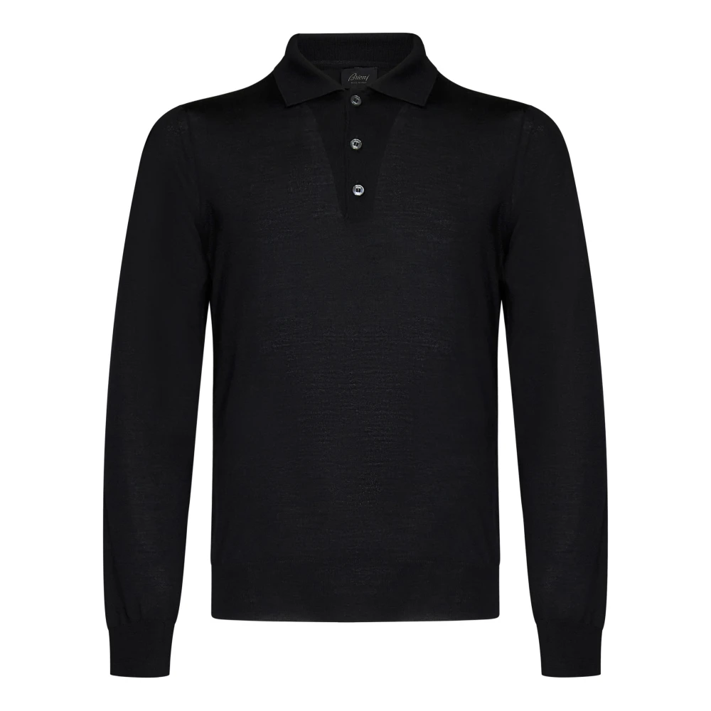 Brioni Svart Ull Silk Kashmir Tröja Black, Herr