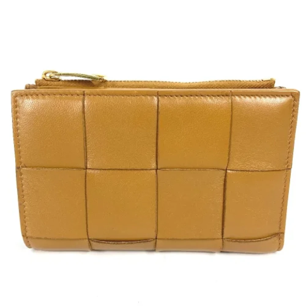 Bottega Veneta Vintage Pre-owned Leather wallets Beige Dames