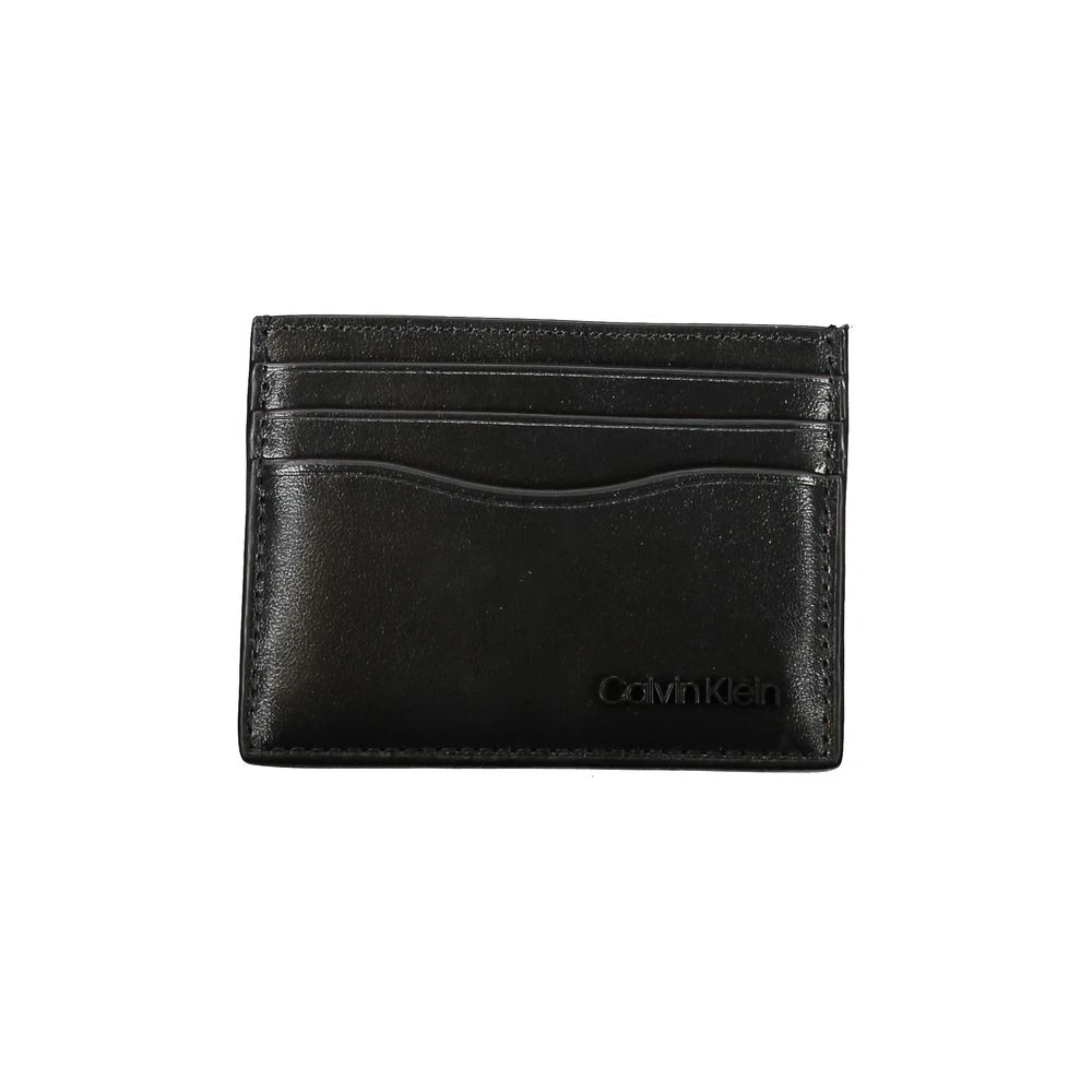 Calvin Klein Heren Portemonnee Zwart Kaarthouder Centrale Zak Black Heren