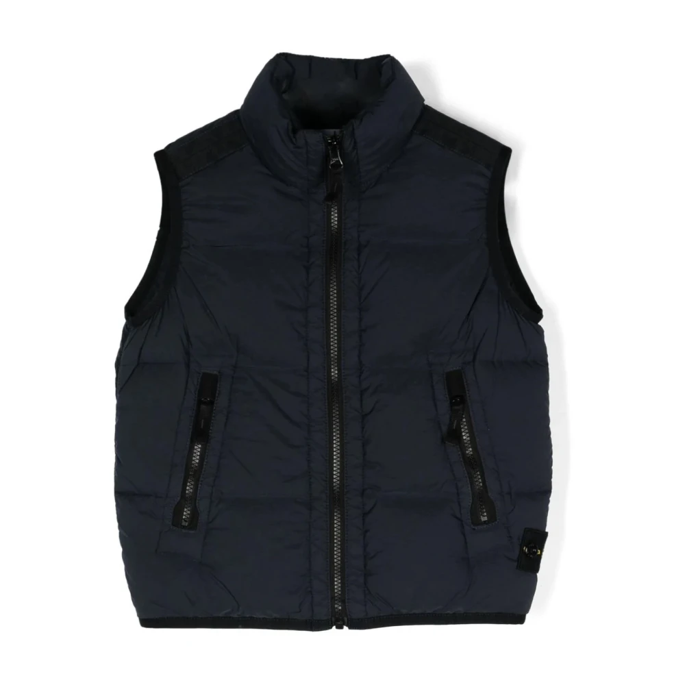 Stone Island Navy Blue Ärmlös Jacka Pojkar Black, Pojke