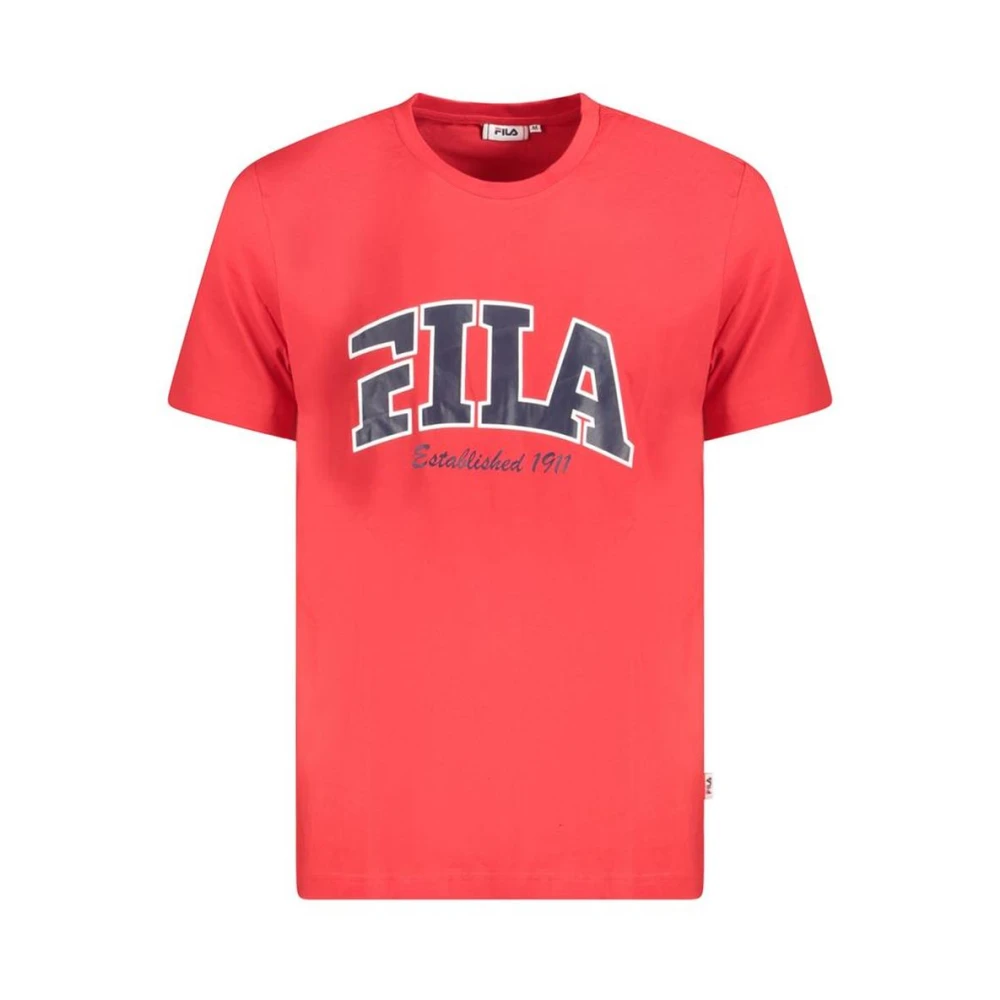 Fila Men's Red Bold Logo Graphic Tee