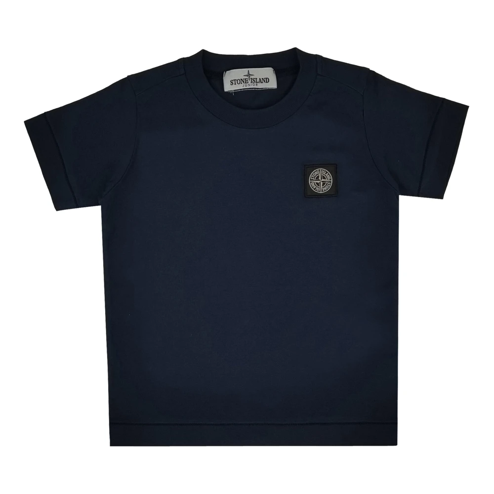 Stone Island Blue T-Shirt - Male - Kids Short Sleeve T-Shirts - 8 Y - Kids