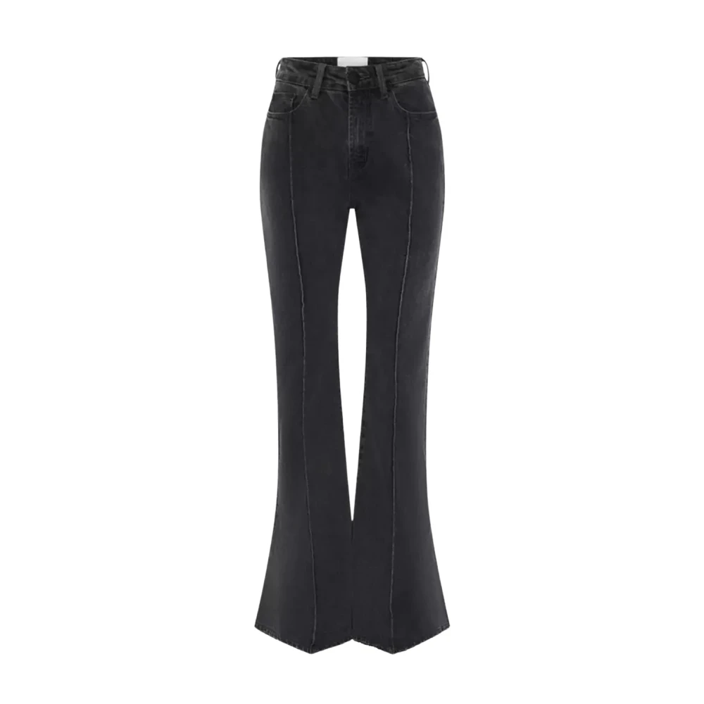 One Teaspoon Hoge taille flared jeans in donkergrijs Gray Dames