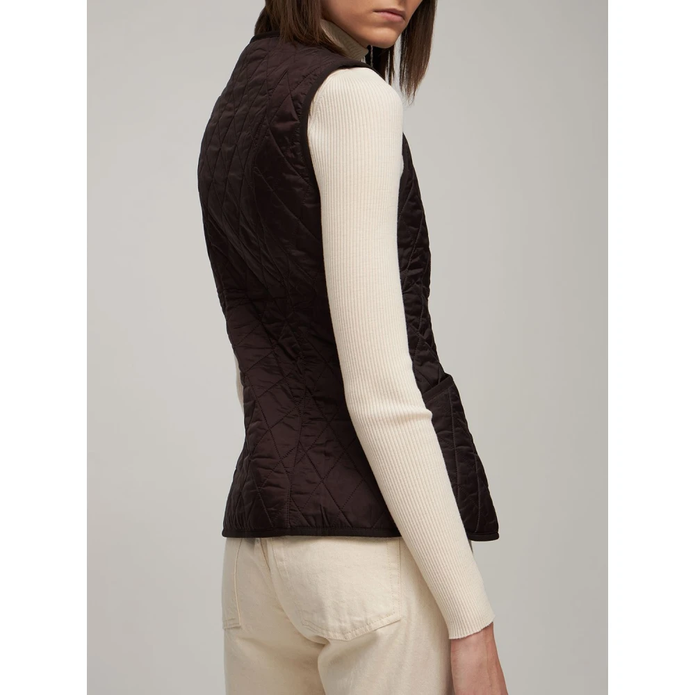 Barbour Bruine Fleece Vest met Zakken Brown Dames