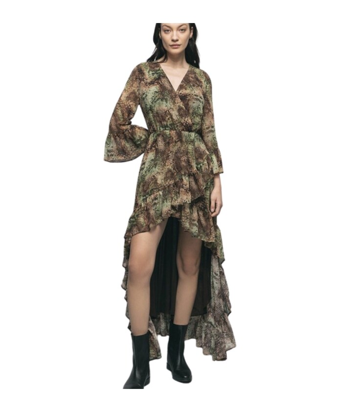 robe-longue-imprimee-en-georgette-multicolore